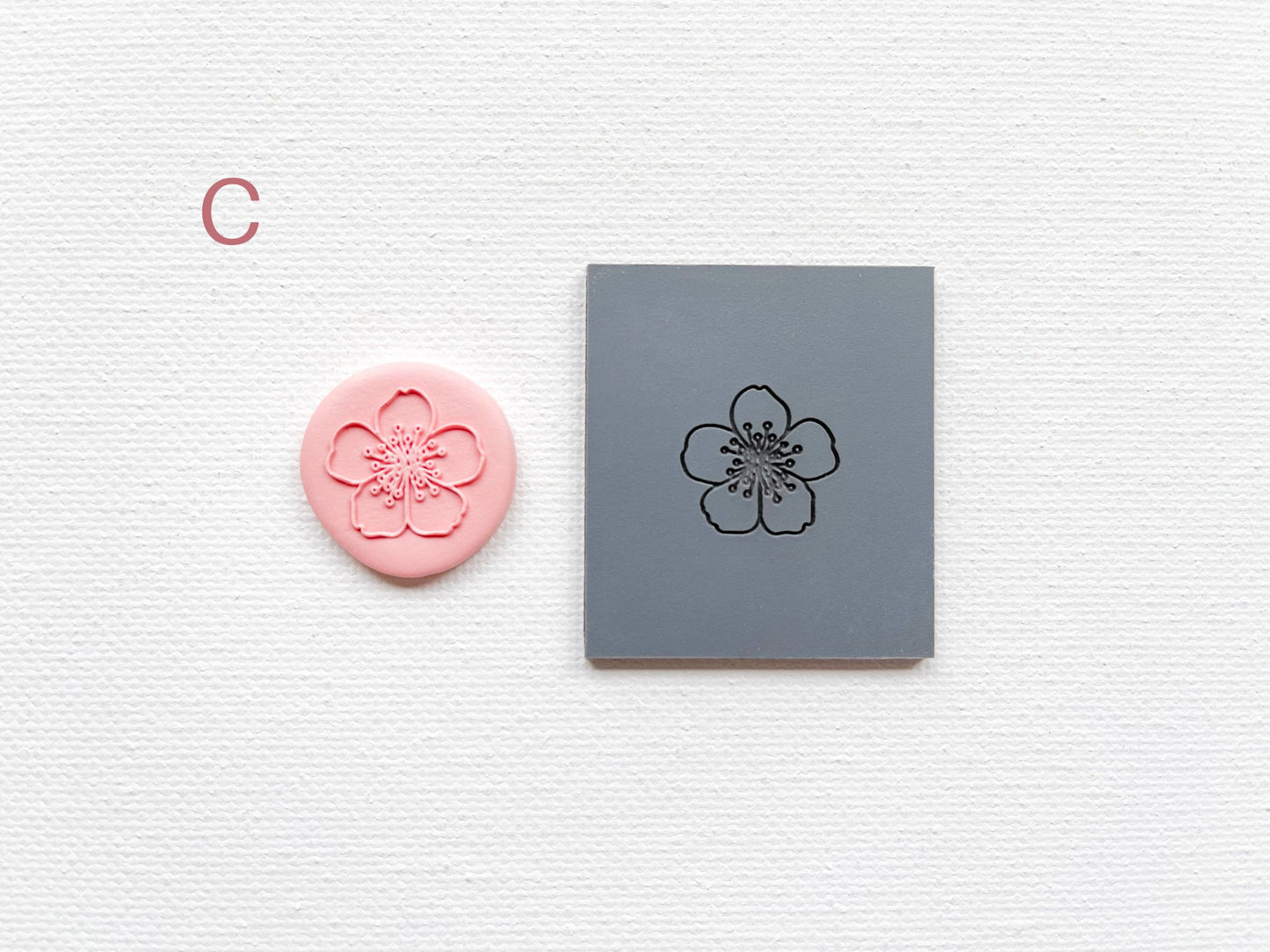 Embossing Texture Mat for Polymer Clay, Spring Flowers #1