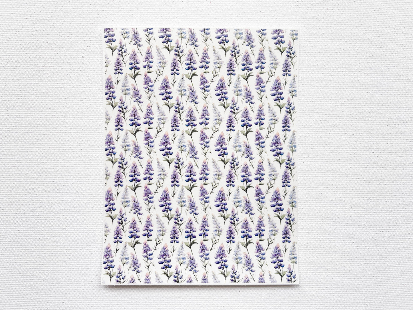 Transfer Sheet for Polymer Clay, Lupine Spring Flowers