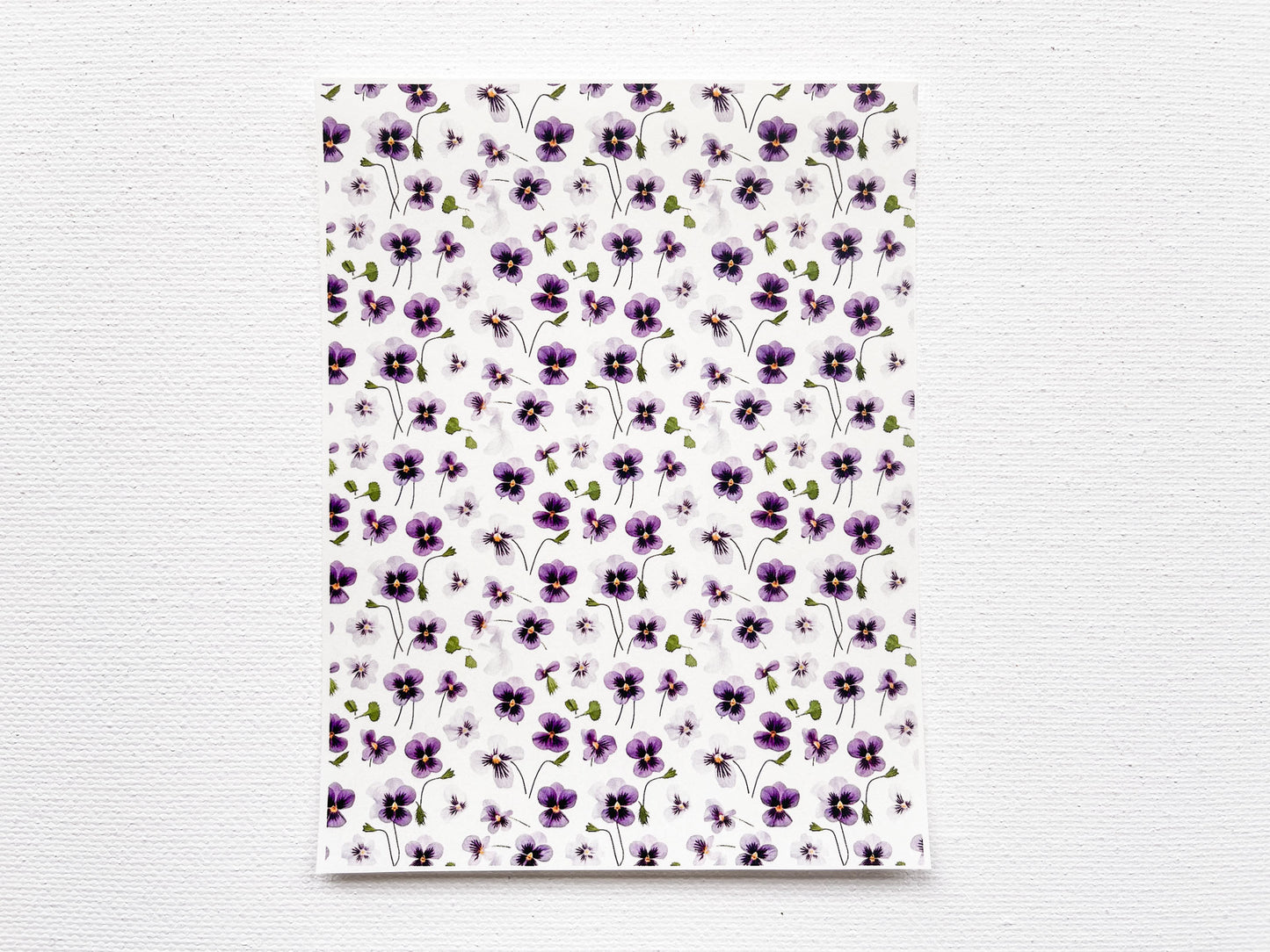 Transfer Sheet for Polymer Clay, Violets