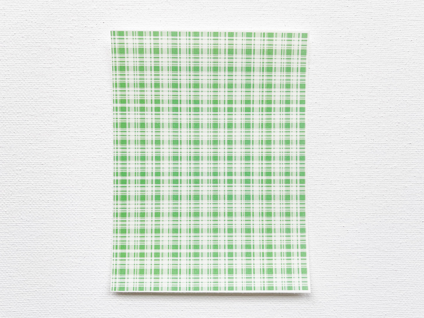 Transfer Sheet for Polymer Clay, Green Plaid Pattern