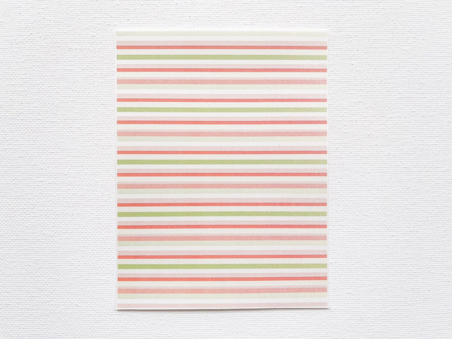 Transfer Sheet for Polymer Clay, Soft Orange Green Stripes