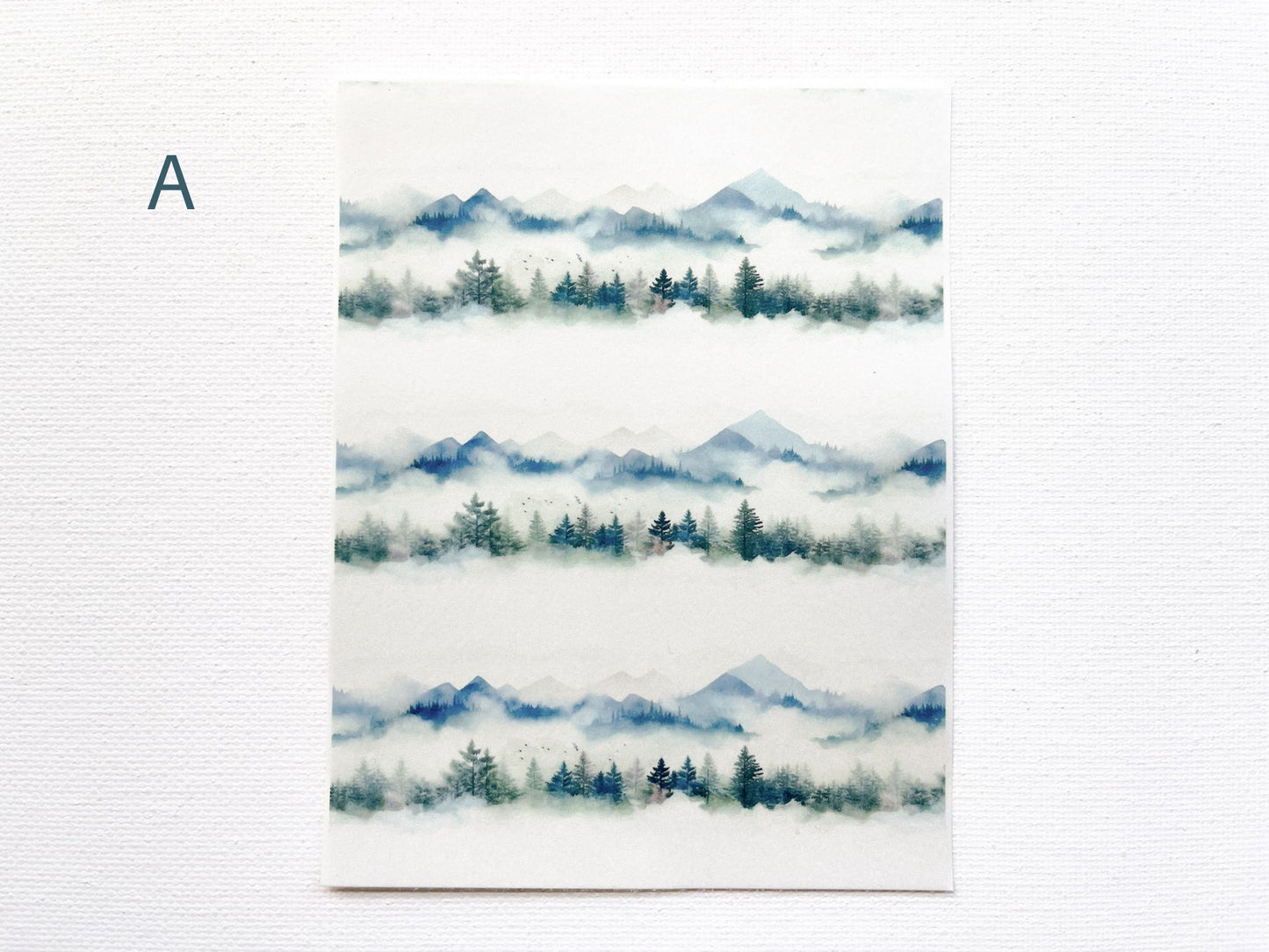 Transfer Sheet for Polymer Clay, Pine Tree Landscape