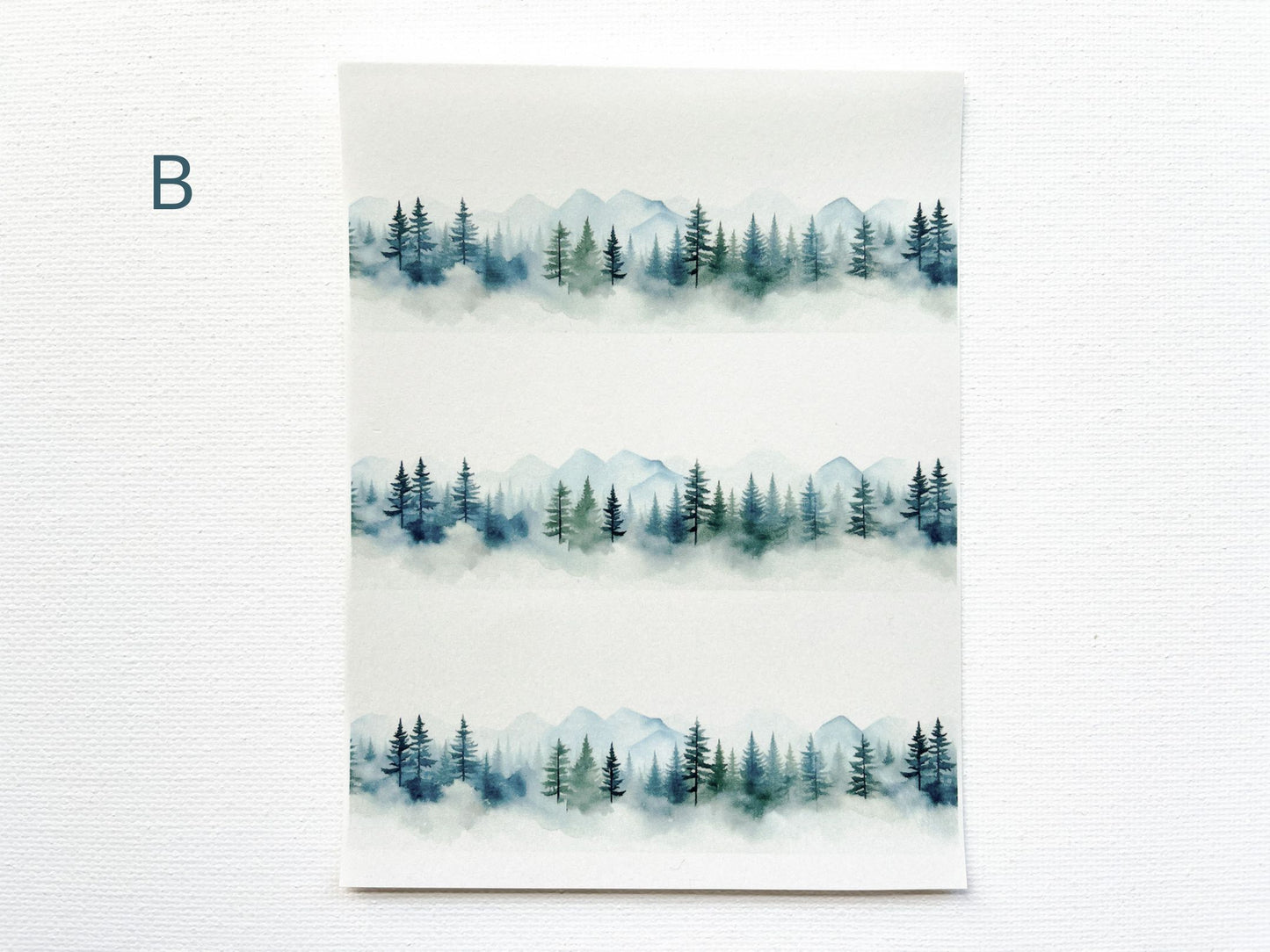 Transfer Sheet for Polymer Clay, Pine Tree Landscape