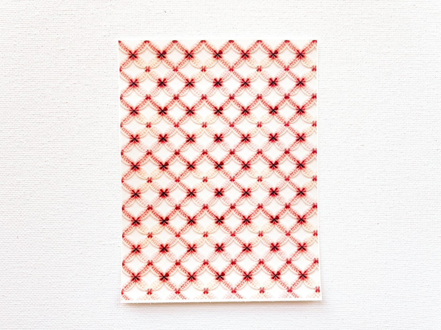 Transfer Sheet for Polymer Clay, Brown Orange Lace Pattern