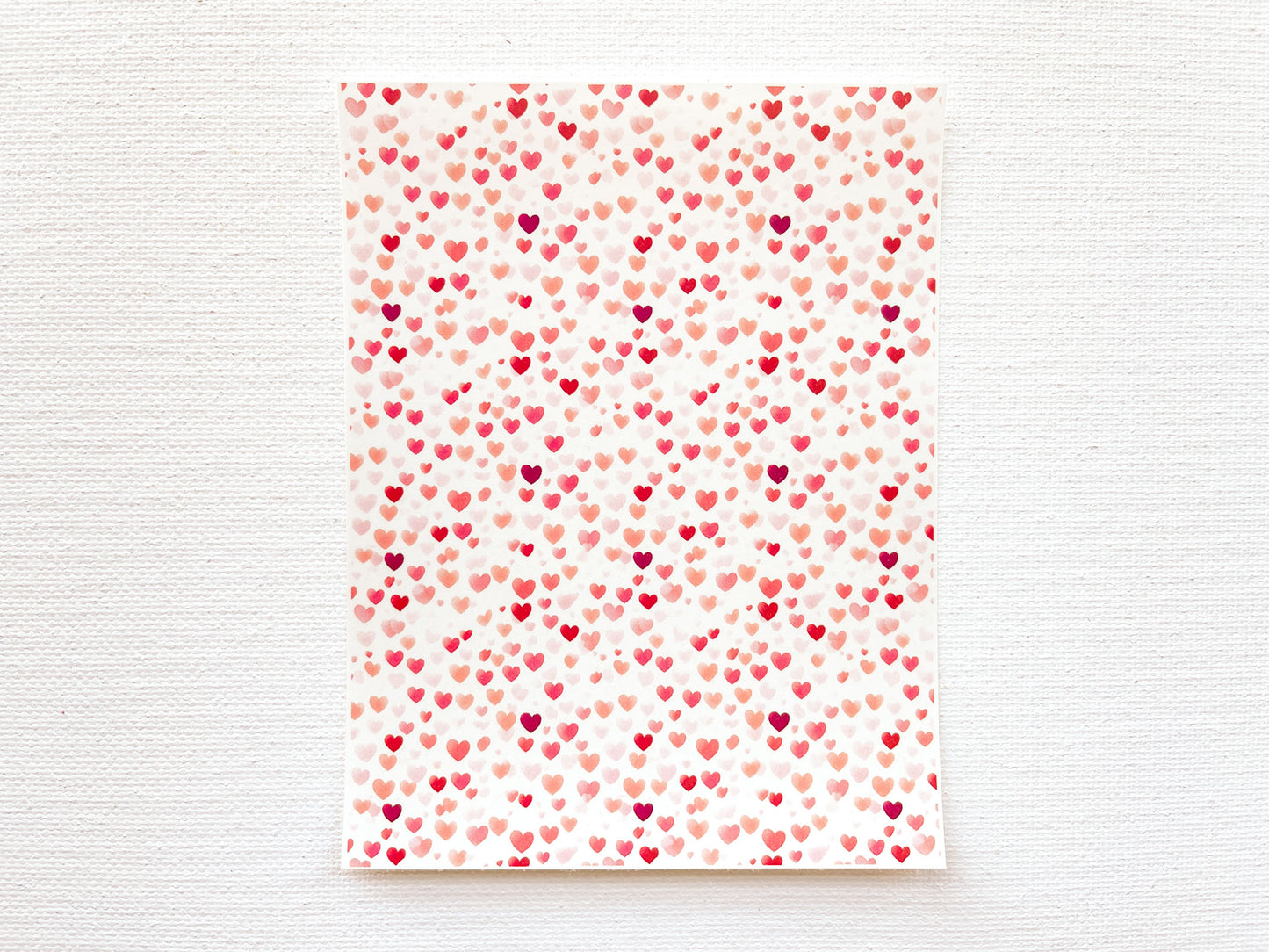 Transfer Sheet for Polymer Clay, Orange Pink Hearts
