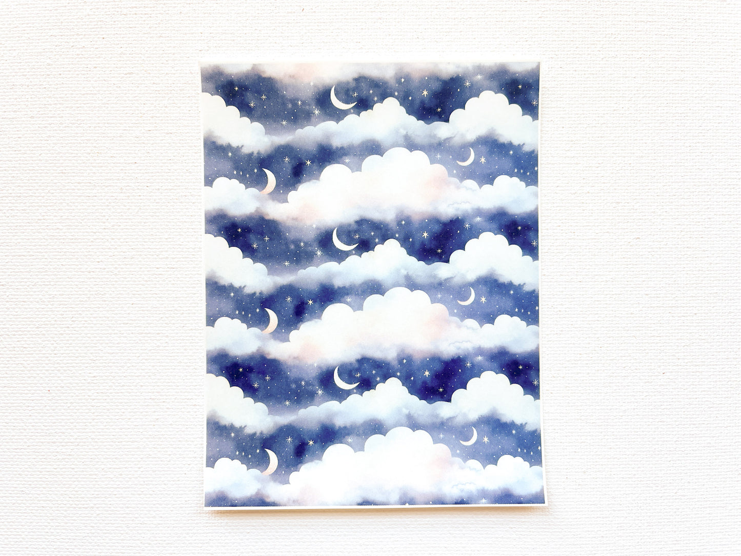 Transfer Sheet for Polymer Clay, Moon and Stars Night Sky