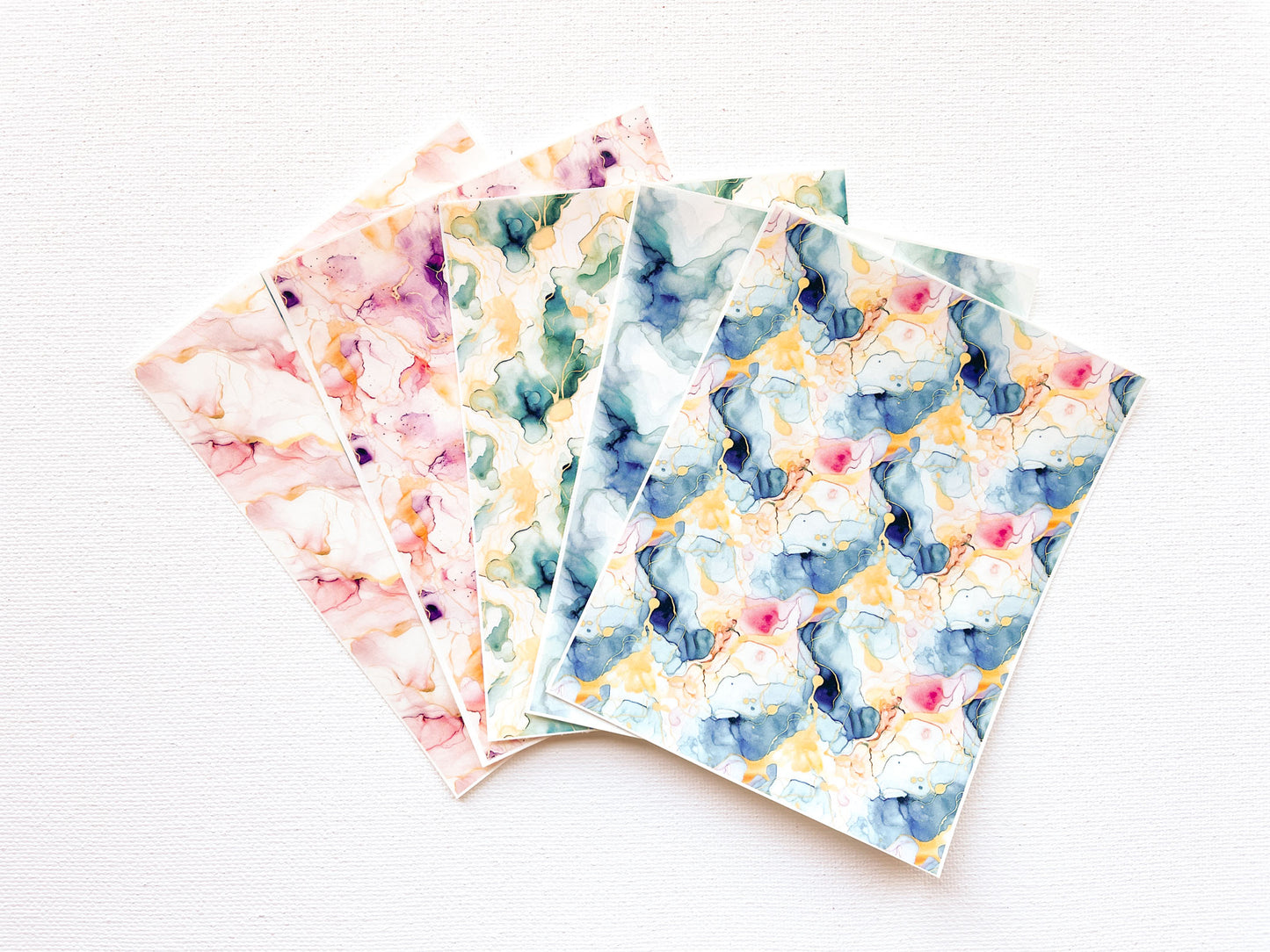 Transfer Sheet for Polymer Clay, Alcohol Ink Abstract Patterns