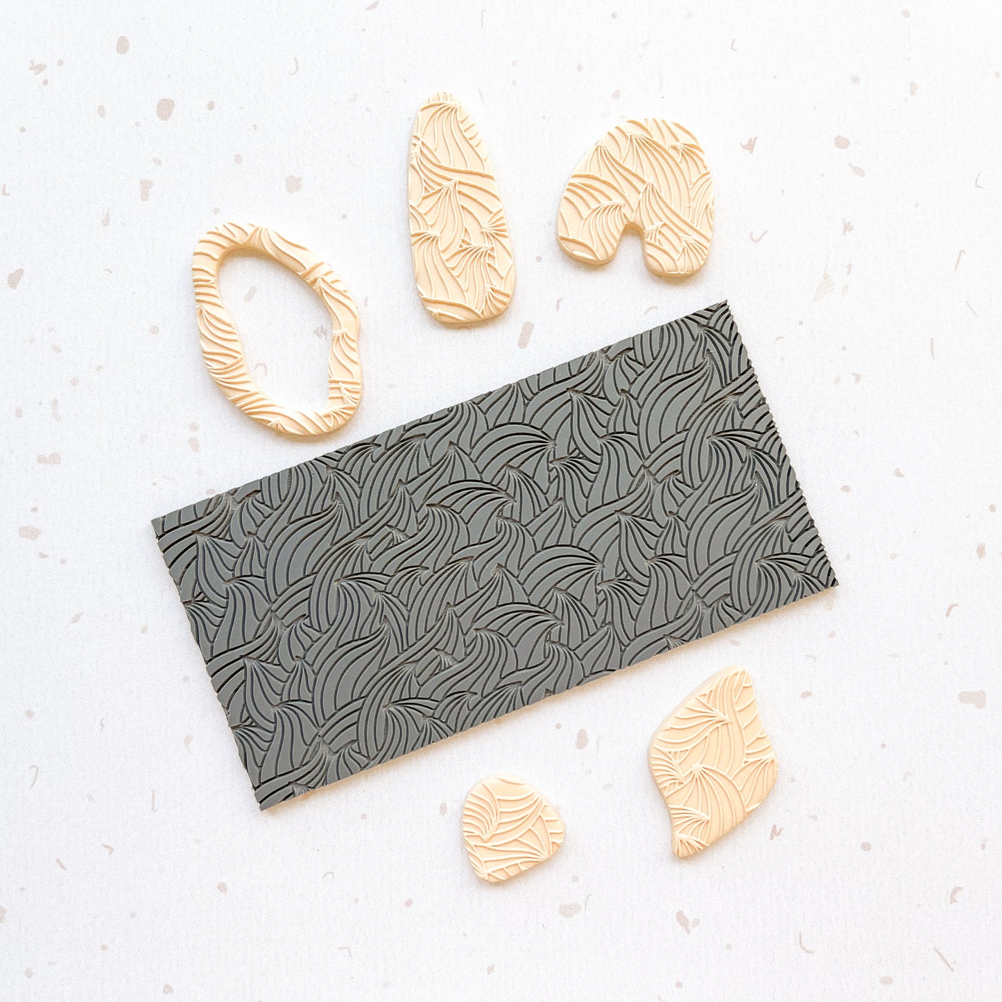 Texture Mat for Polymer Clay, Abstract Wavy Pattern