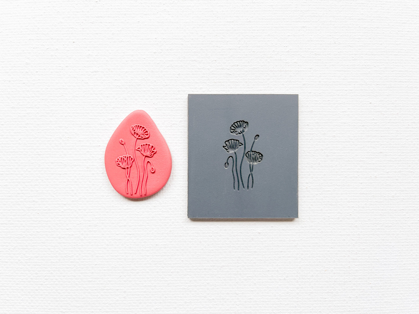Embossing Texture Mat for Polymer Clay, Summer Flowers