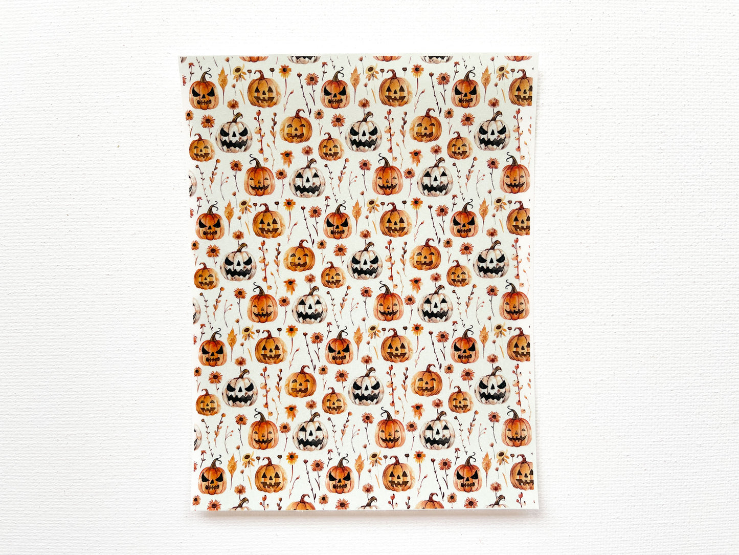 Transfer Sheet for Polymer Clay, Halloween Jack O' Lanterns