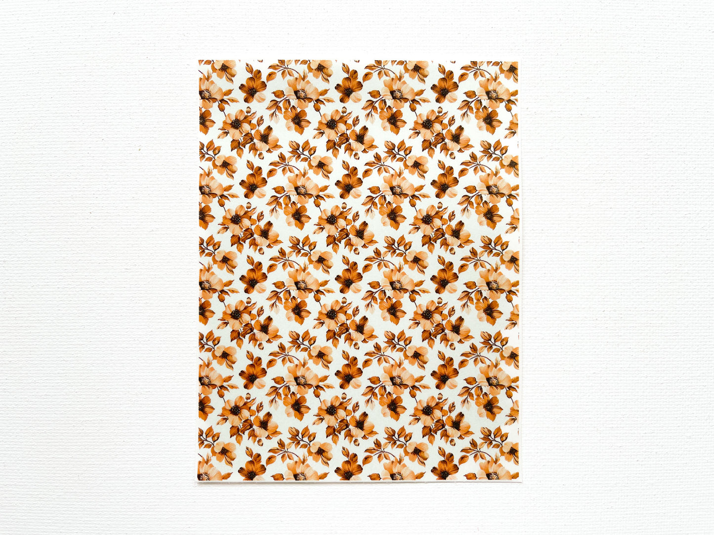 Transfer Sheet for Polymer Clay, Blue, Green, Orange Florals