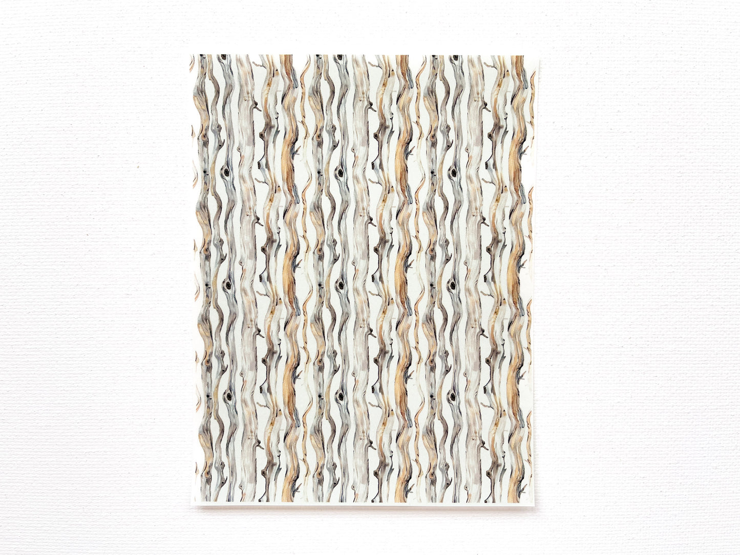 Transfer Sheet for Polymer Clay, Wooden Abstract Pattern