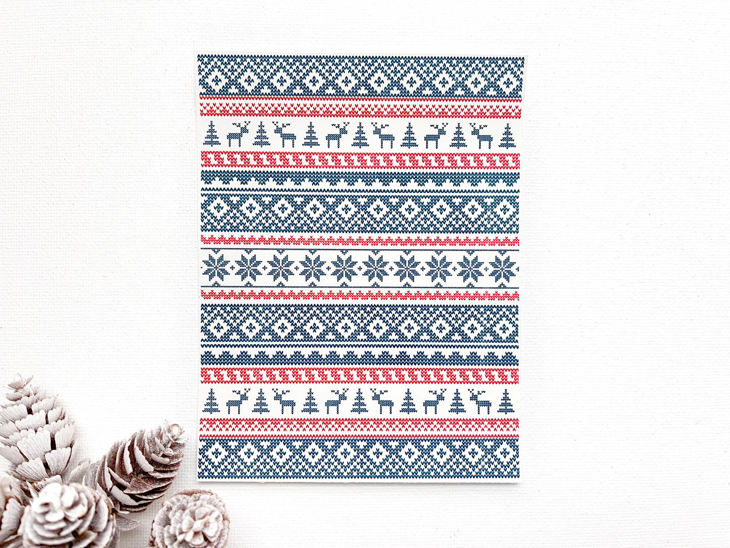 Transfer Sheet for Polymer Clay, Sweater Pattern