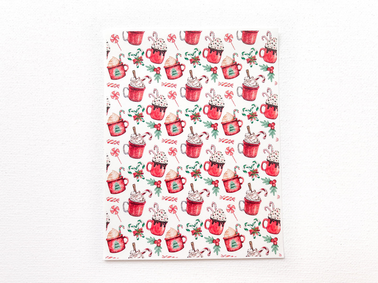 Transfer Sheet for Polymer Clay, Peppermint Mocha