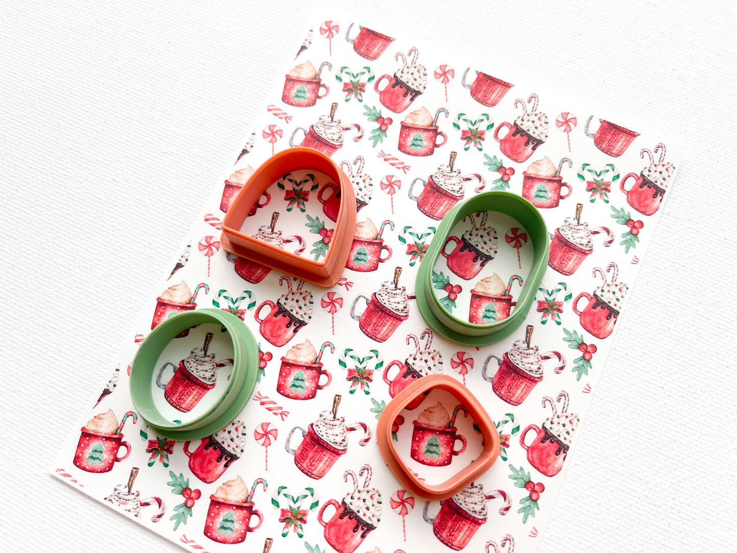 Transfer Sheet for Polymer Clay, Peppermint Mocha