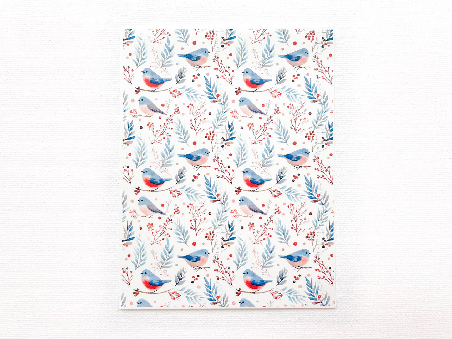 Transfer Sheet for Polymer Clay, Blue Birds