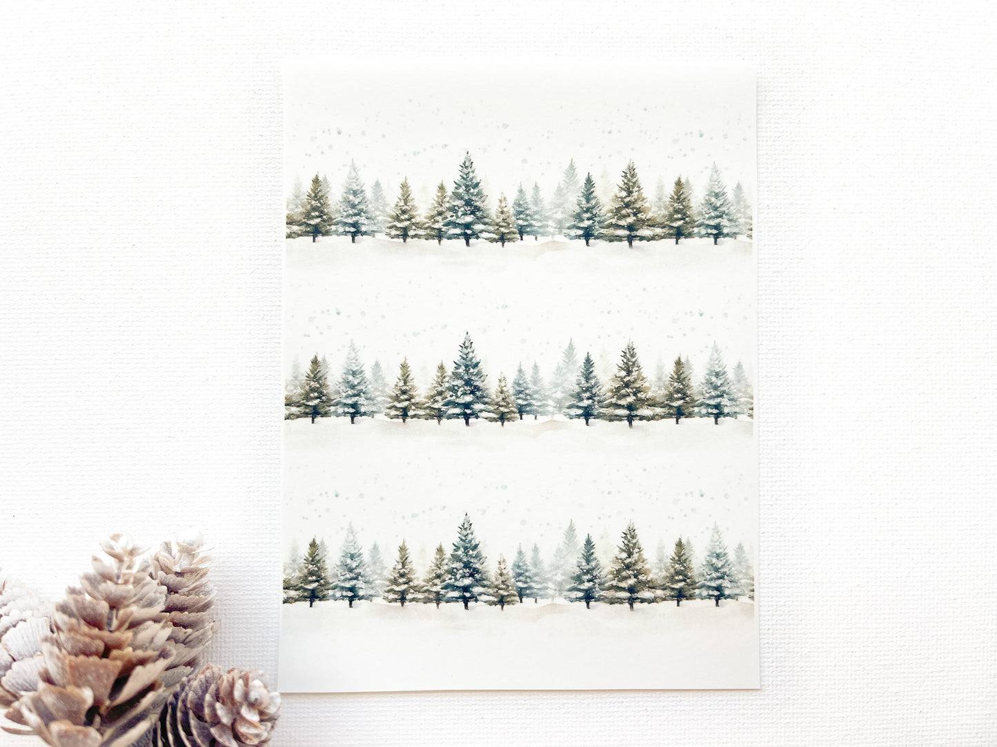Transfer Sheet for Polymer Clay, Winter Trees