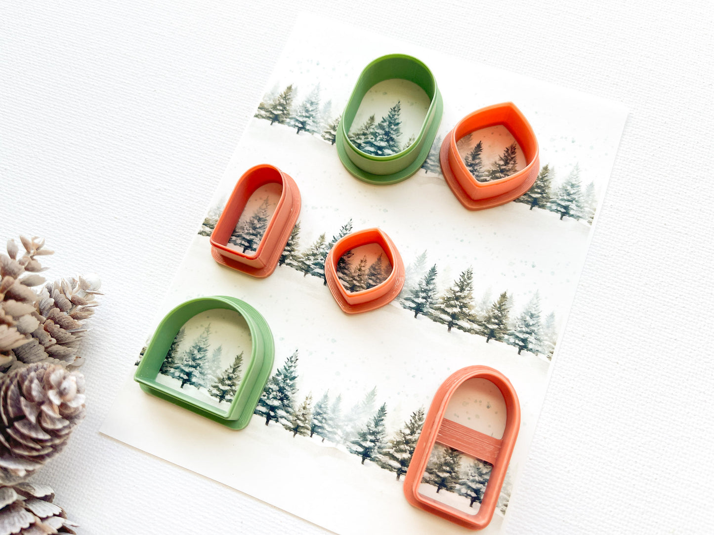 Transfer Sheet for Polymer Clay, Winter Trees