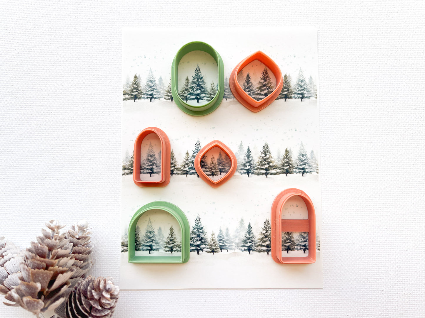 Transfer Sheet for Polymer Clay, Winter Trees
