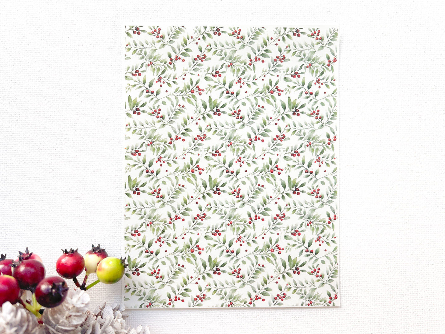 Transfer Sheet for Polymer Clay, Leaves & Berries