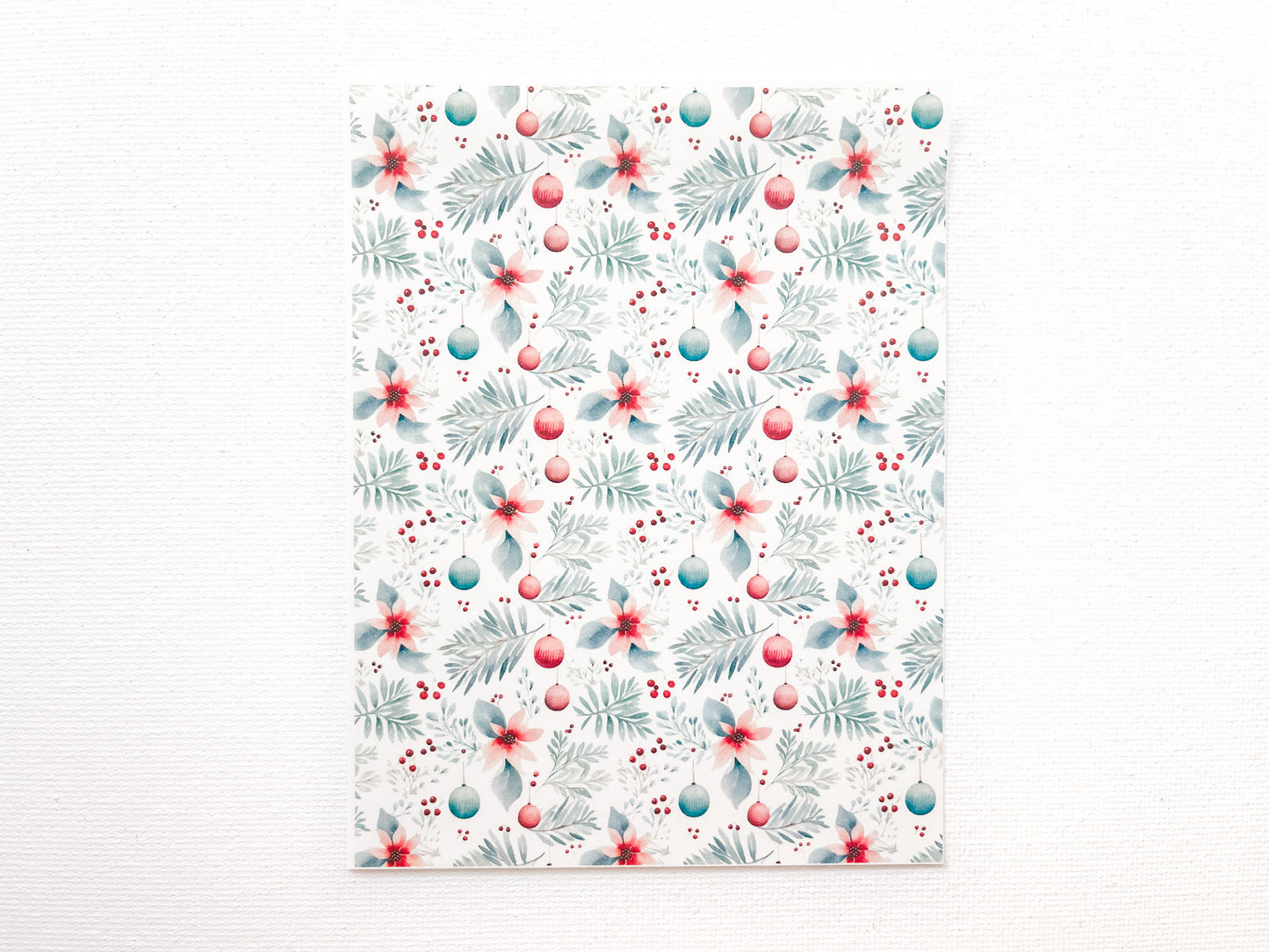 Transfer Sheet for Polymer Clay, Winter Flowers & Ornaments
