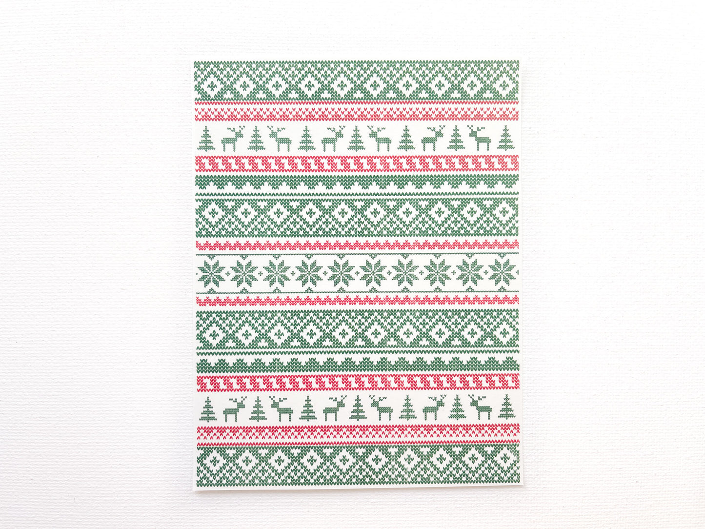 Transfer Sheet for Polymer Clay, Sweater Pattern