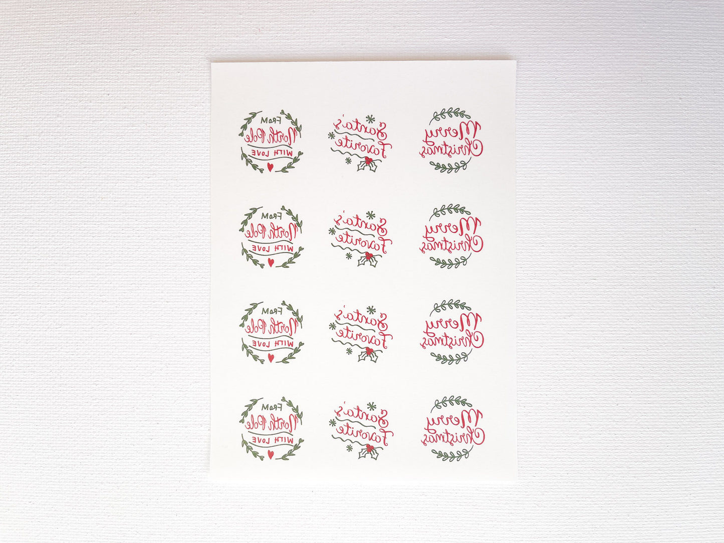 Transfer Sheet for Polymer Clay, Seasons's Greetings