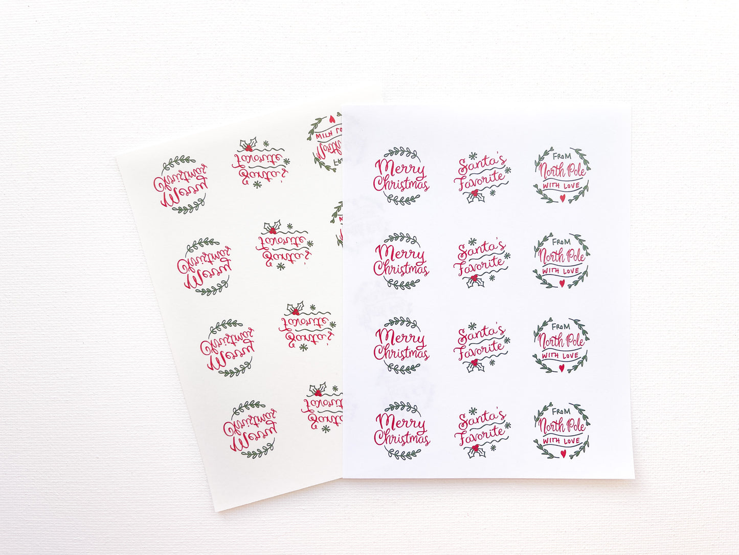 Transfer Sheet for Polymer Clay, Seasons's Greetings