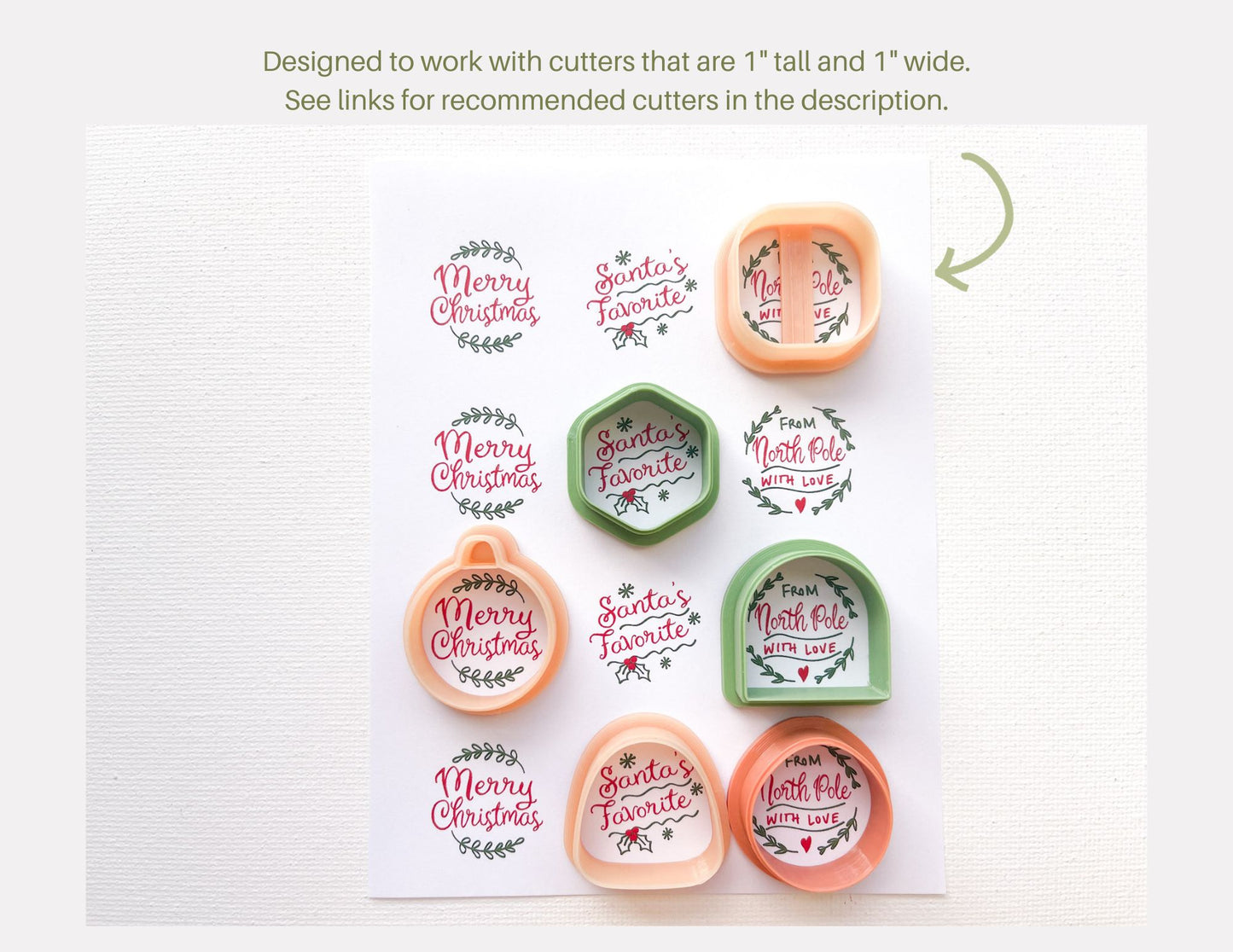 Transfer Sheet for Polymer Clay, Seasons's Greetings