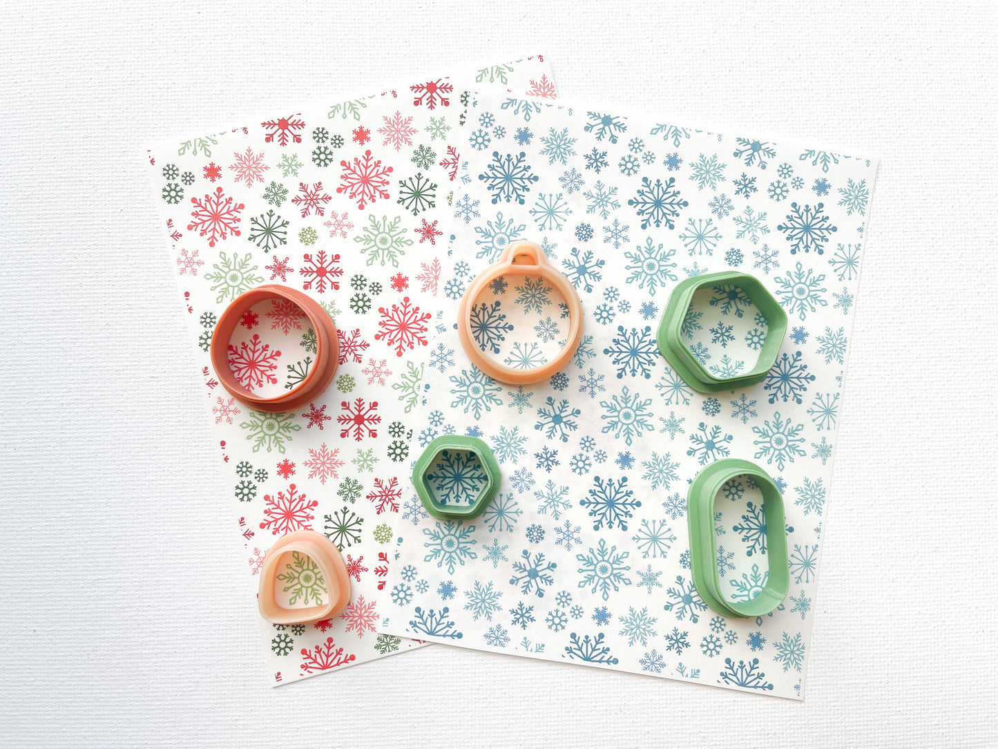 Transfer Sheet for Polymer Clay, Snowflakes