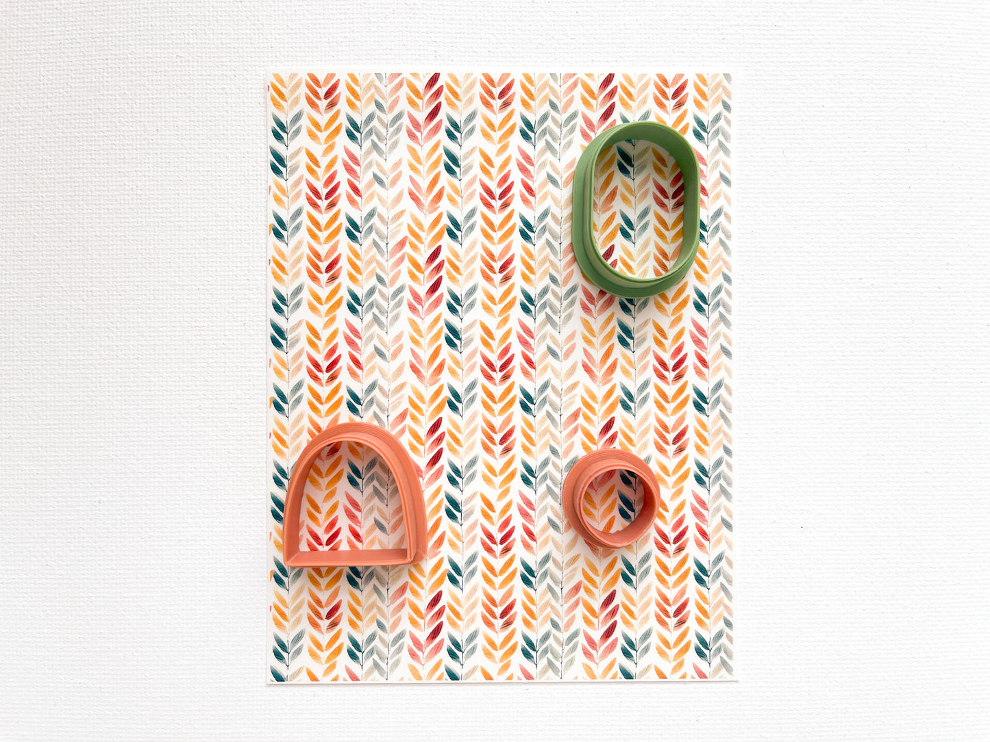 Transfer Sheet for Polymer Clay, Fall Pattern #2