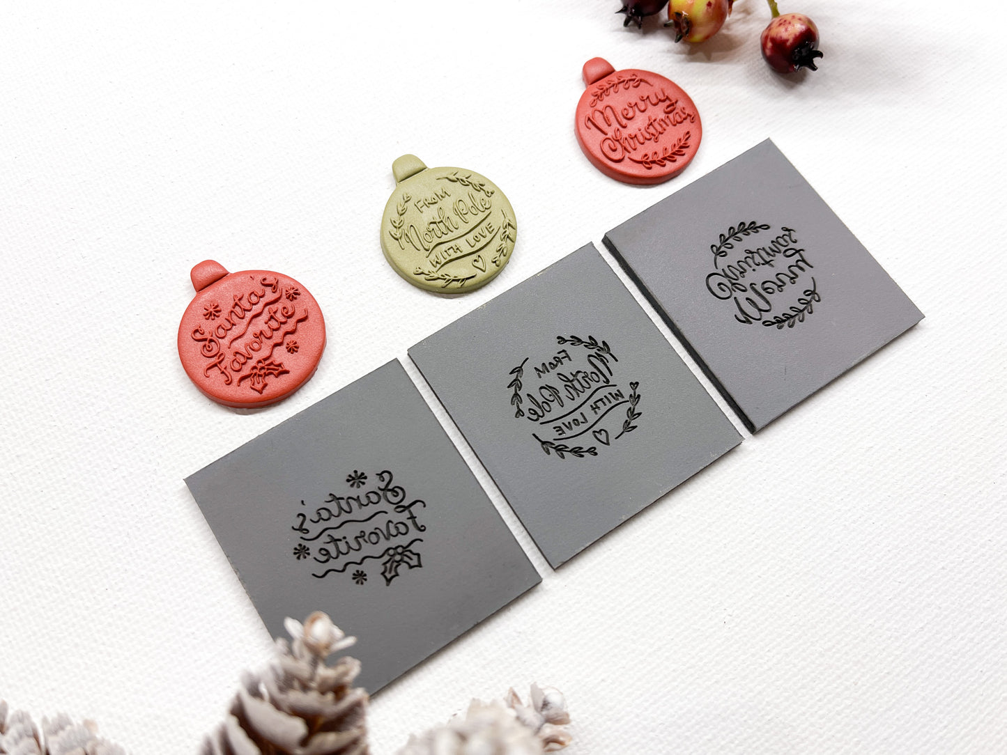 Embossing Texture Mat for Polymer Clay / Christmas