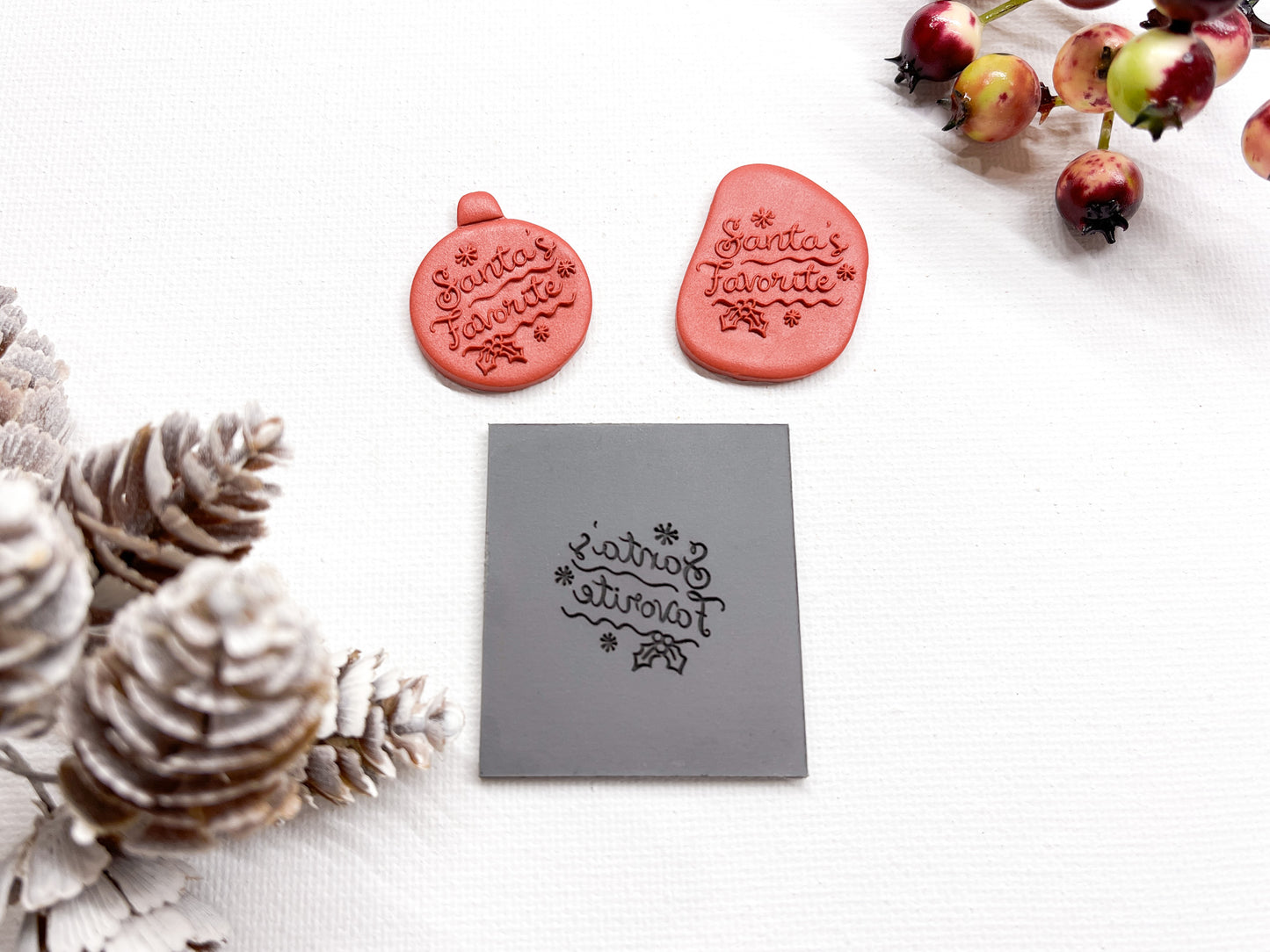 Embossing Texture Mat for Polymer Clay / Christmas