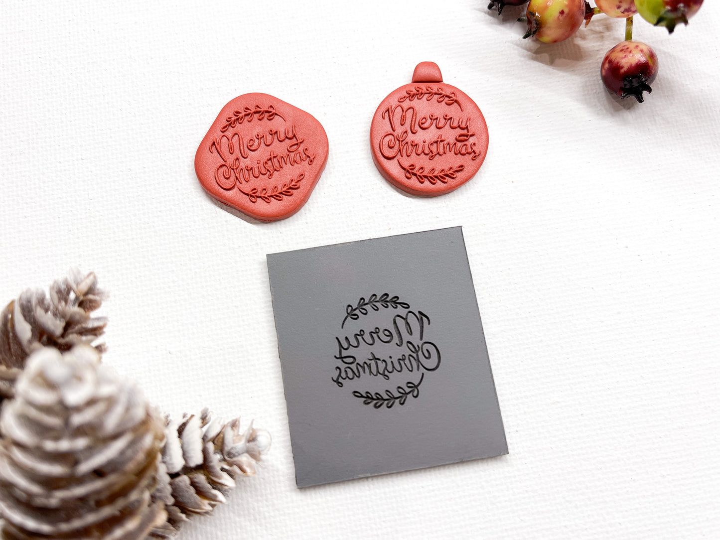 Embossing Texture Mat for Polymer Clay / Christmas