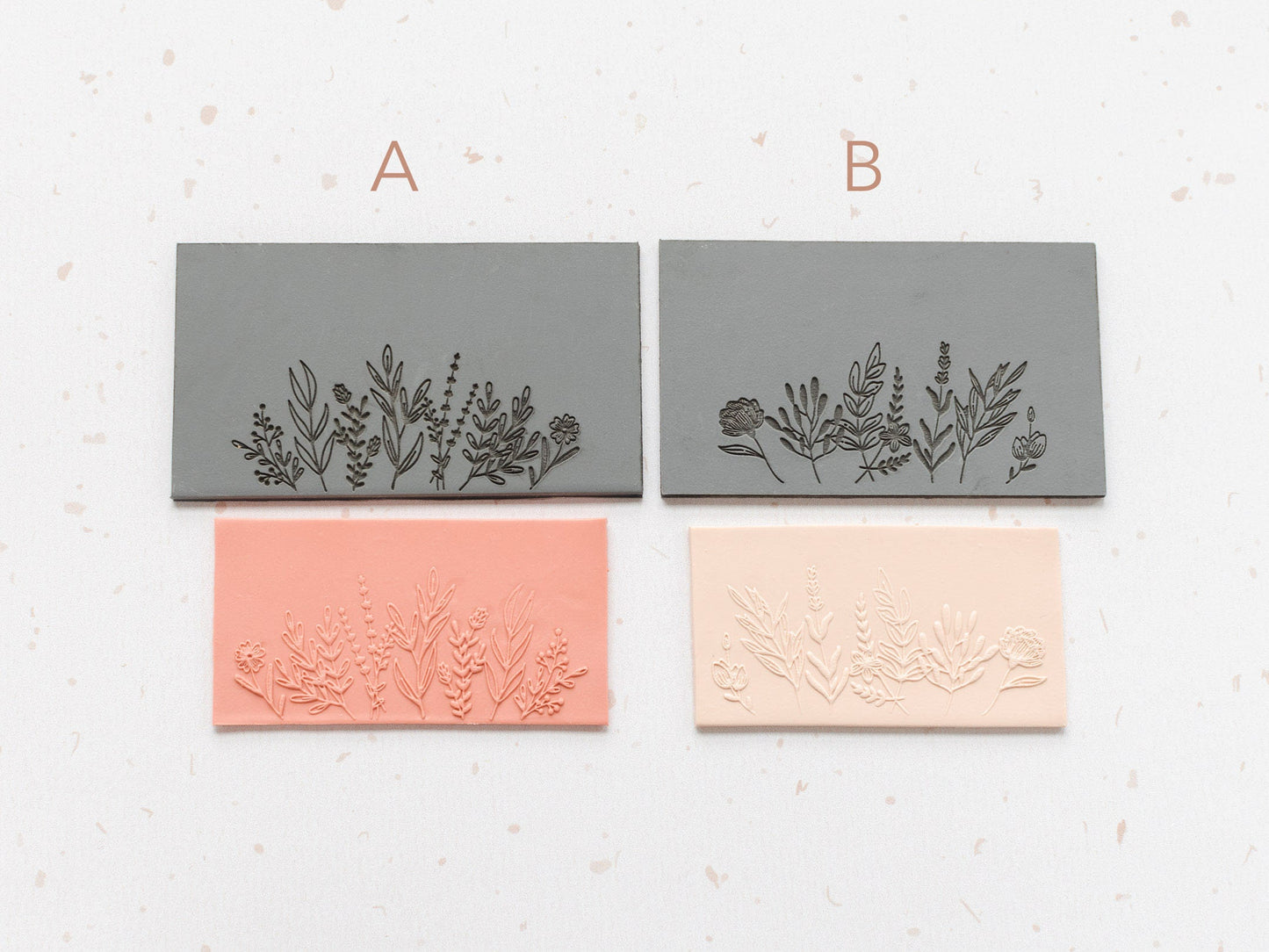Flower Meadow Texture Mat for Polymer Clay