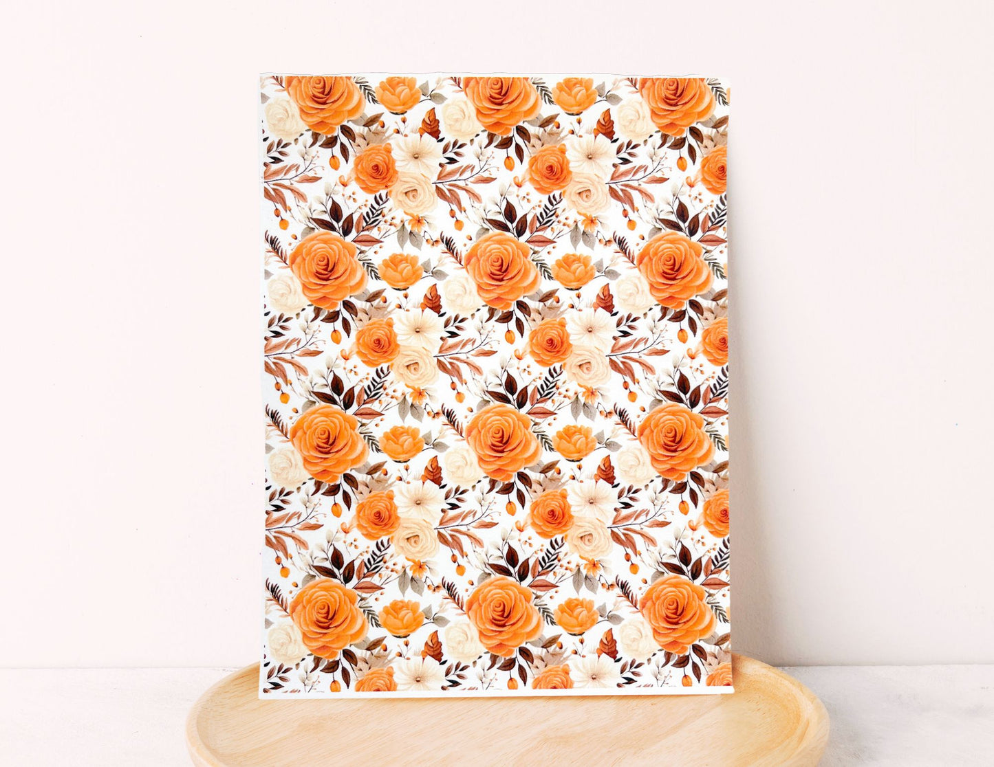 Transfer Sheet for Polymer Clay, Orange Roses