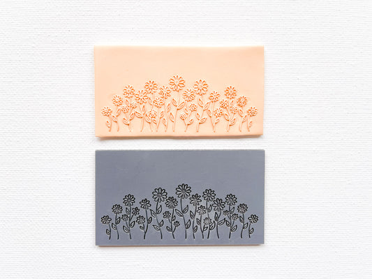 Embossing Texture Mat for Polymer Clay, Daisy Garden