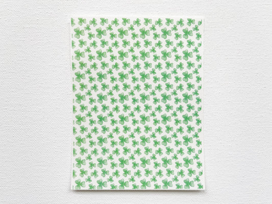 Transfer Sheet for Polymer Clay, Shamrock