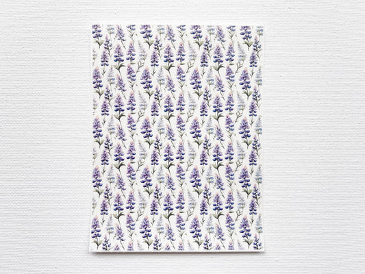 Transfer Sheet for Polymer Clay, Lupine Spring Flowers