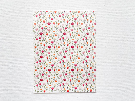 Transfer Sheet for Polymer Clay, Tulips