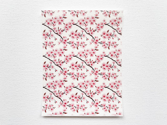 Transfer Sheet for Polymer Clay, Cherry Blossoms