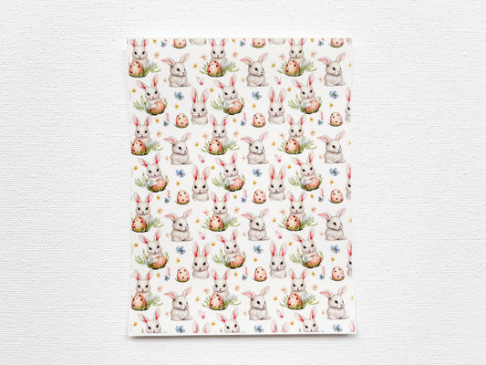 Transfer Sheet for Polymer Clay, Easter Bunny