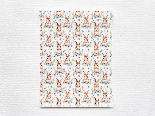 Transfer Sheet for Polymer Clay, Easter Bunny #2