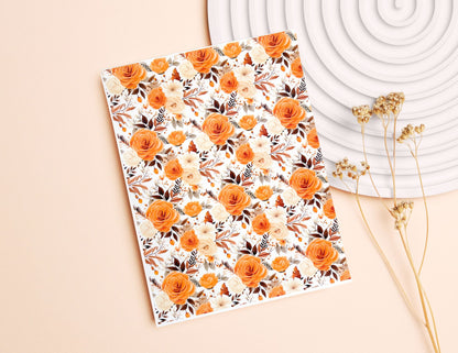 Transfer Sheet for Polymer Clay, Orange Roses
