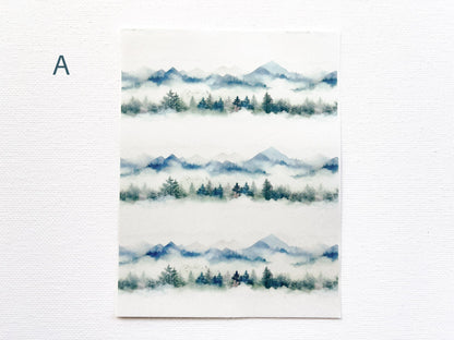 Transfer Sheet for Polymer Clay, Pine Tree Landscape