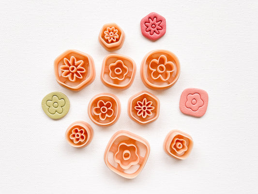 Organic Shapes Embossed Flower Cutters