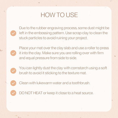 Embossing Texture Mat for Polymer Clay / Palm Leaf, Hibiscus, Monstera