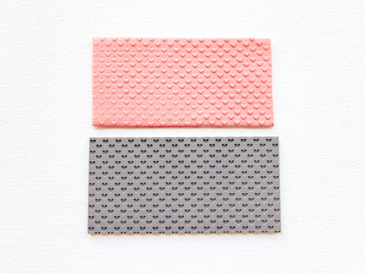 Texture Mat for Polymer Clay, Tiny Hearts