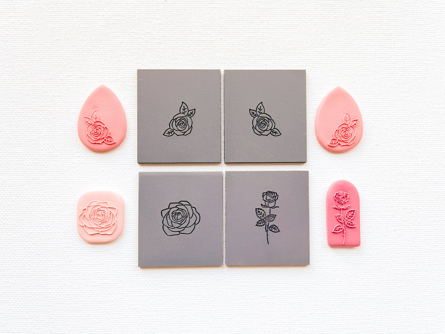 Embossing Texture Mat for Polymer Clay, Roses