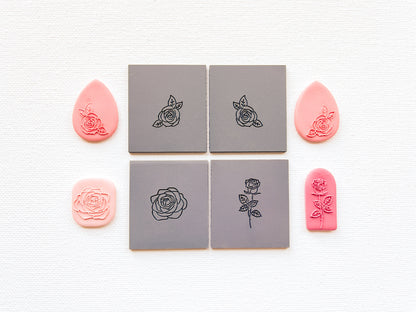 Embossing Texture Mat for Polymer Clay, Roses